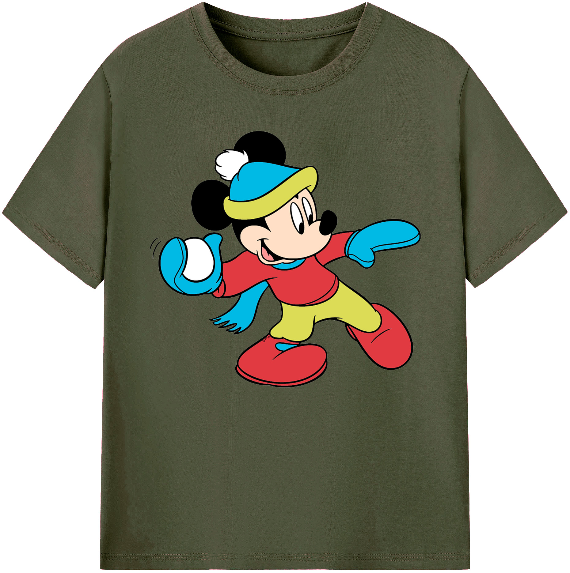 ミッキーマウス Mickey Mouse 綿100％ メンズ半袖Tシャツ｜肌触りやわらか＆通気性